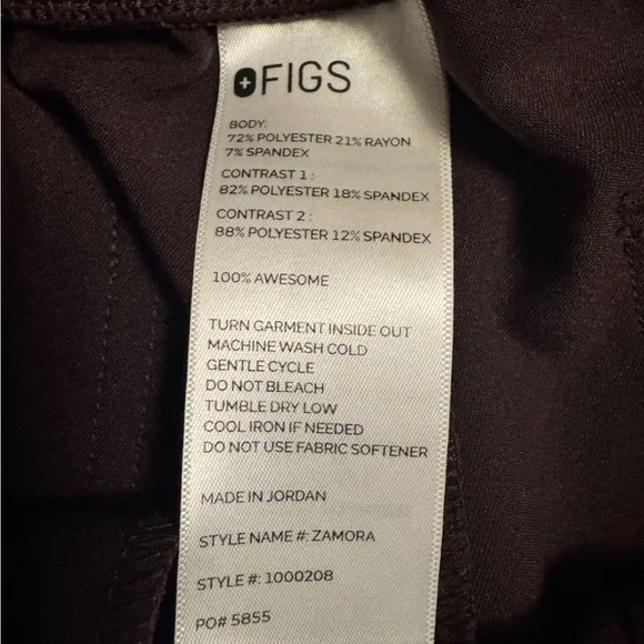 Figs Dark Brown Apparel Set - Picture 2 of 3